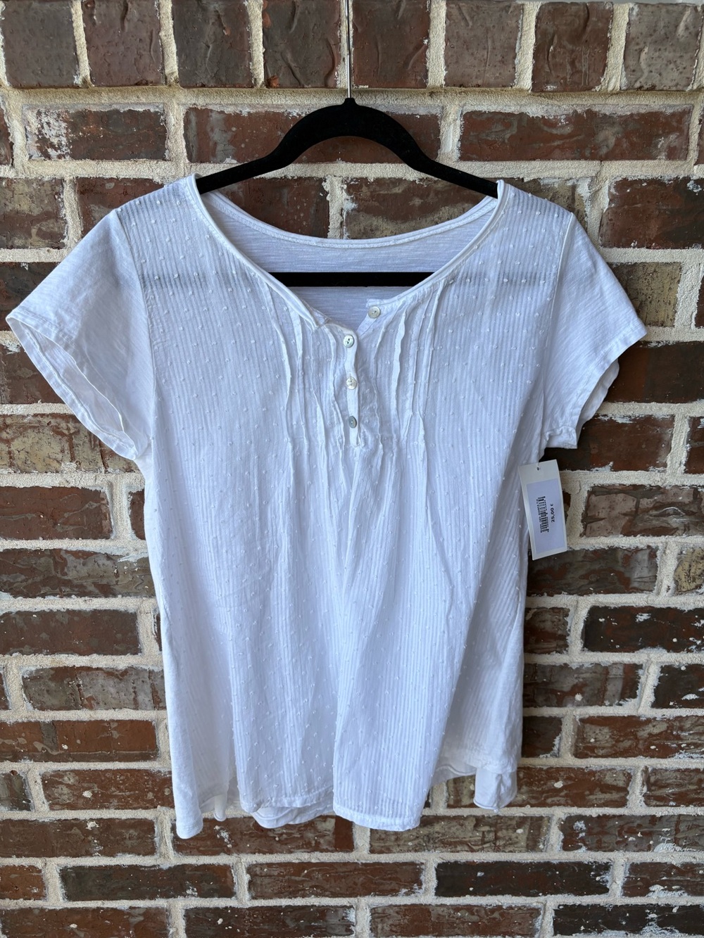 Passe Composé White Camisole & Short Sleeve Peasant Top Size Medium NWT